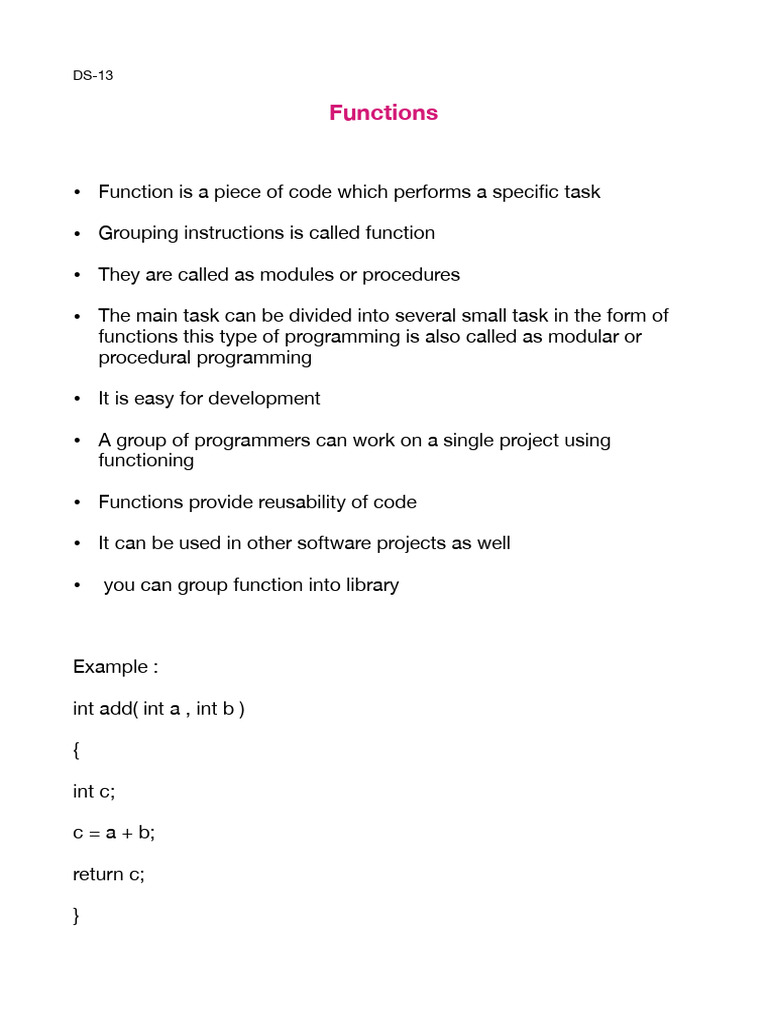 011 Functions 13 | PDF