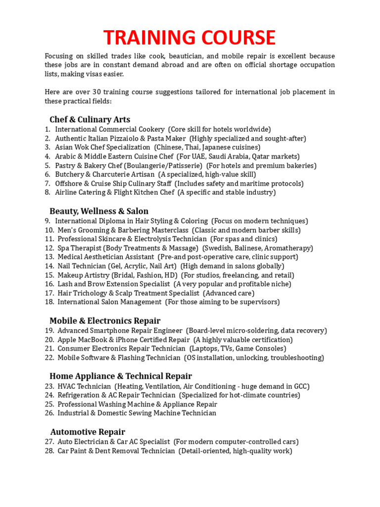 Skilled Trades Training for Global Jobs | PDF | Gulf Cooperation ...