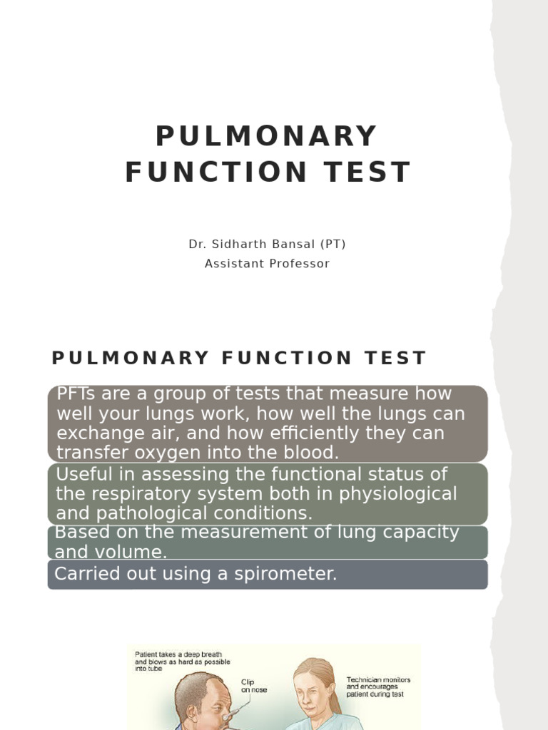 Pulmonary Function Test | PDF