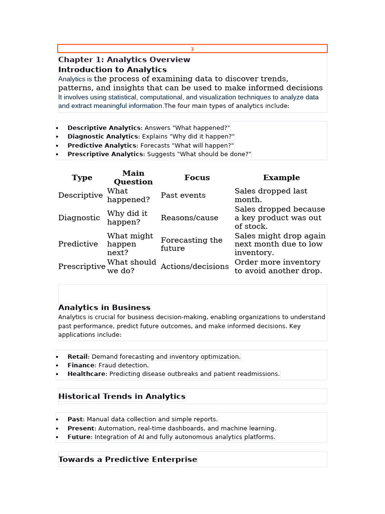 Analytics Types and Business Applications | PDF | Analytics | Business ...