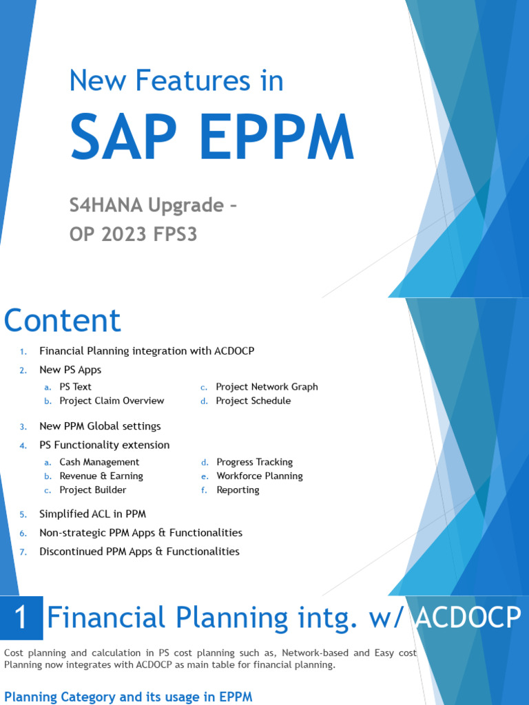 SAP EPPM S4HANA Upgrade Features 2023 | PDF | Project Management ...
