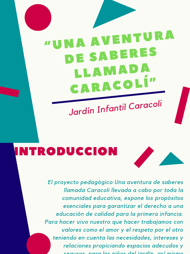 Educación Integral en Jardín Caracoli | PDF | Educación de la primera ...