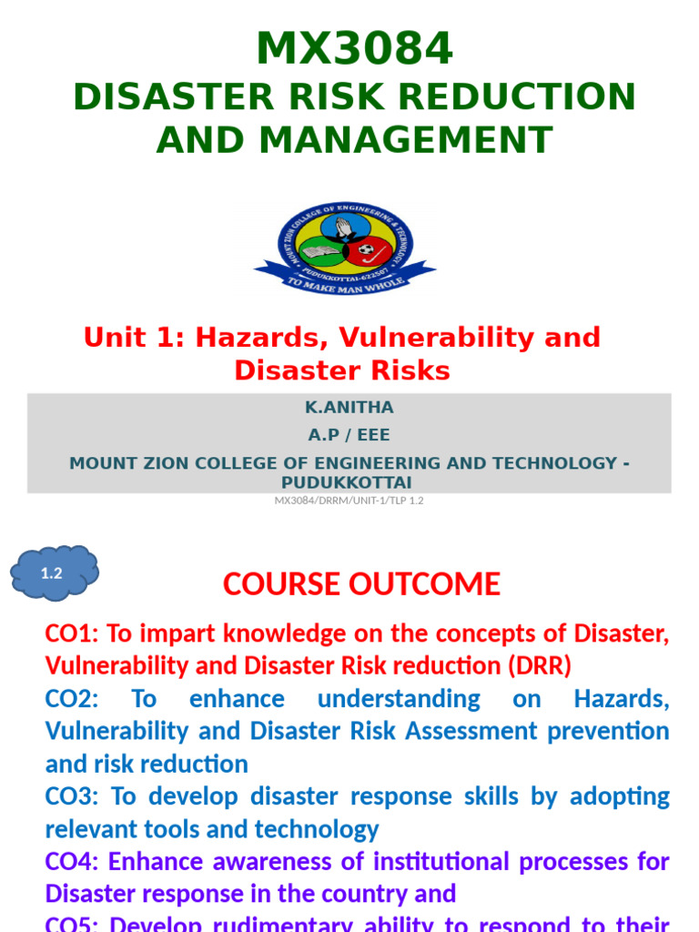 Disaster-Unit 1-TLP 1.2 | PDF | Natural Disasters | Hazards