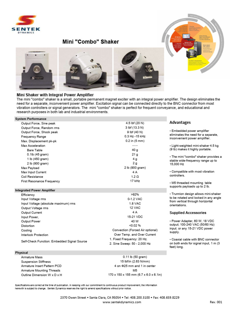 Mini Combo Shaker Specifications Guide | PDF | Amplifier | Alternating ...