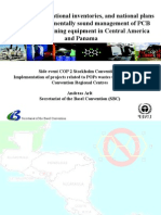 Preparation of National Inventories, and National Plans For The Environmentally Sound Management of PCB and PCB Containing Equipment in Central America and Panama