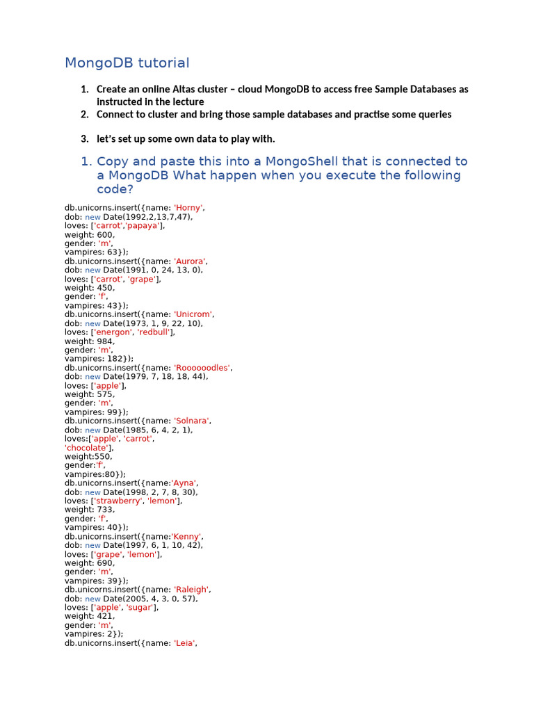 5349-1695872369788-MongoDB Tutorial | PDF | Information Science | Computing