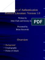 A Survey of Authentication Protocol Literature: Version 1.0: Written by John Clark and Jeremy Jacob