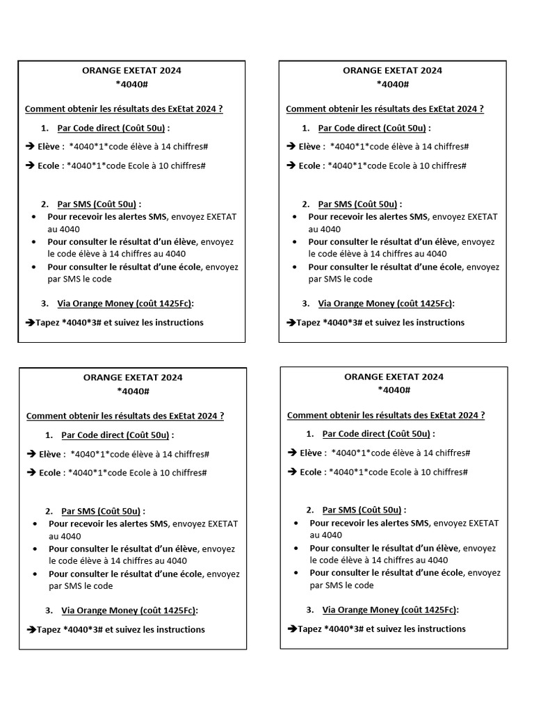 Résultats ExEtat 2024 : Accès et Codes | PDF