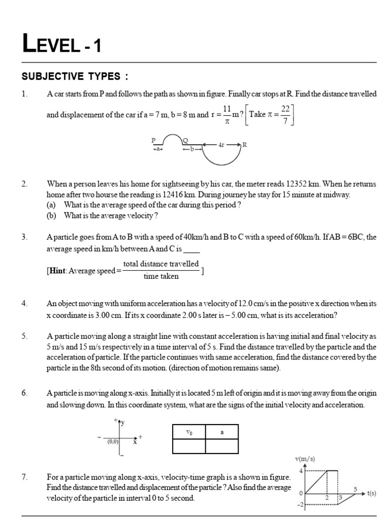 Physics Problems on Motion and Velocity | PDF | Acceleration | Velocity