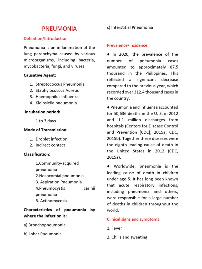 Understanding Pneumonia: Causes and Care | PDF | Pneumonia ...