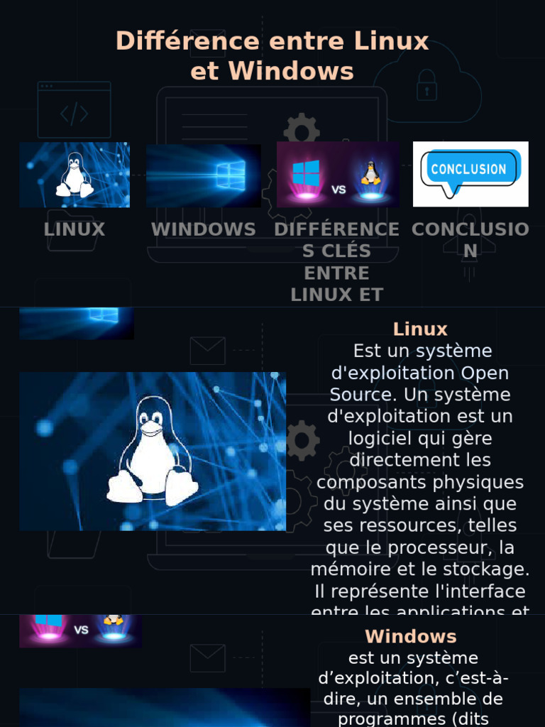 Différences clés entre Linux et Windows | PDF