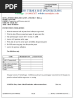 Grade 7 English Exam Paper 2 2025 | PDF