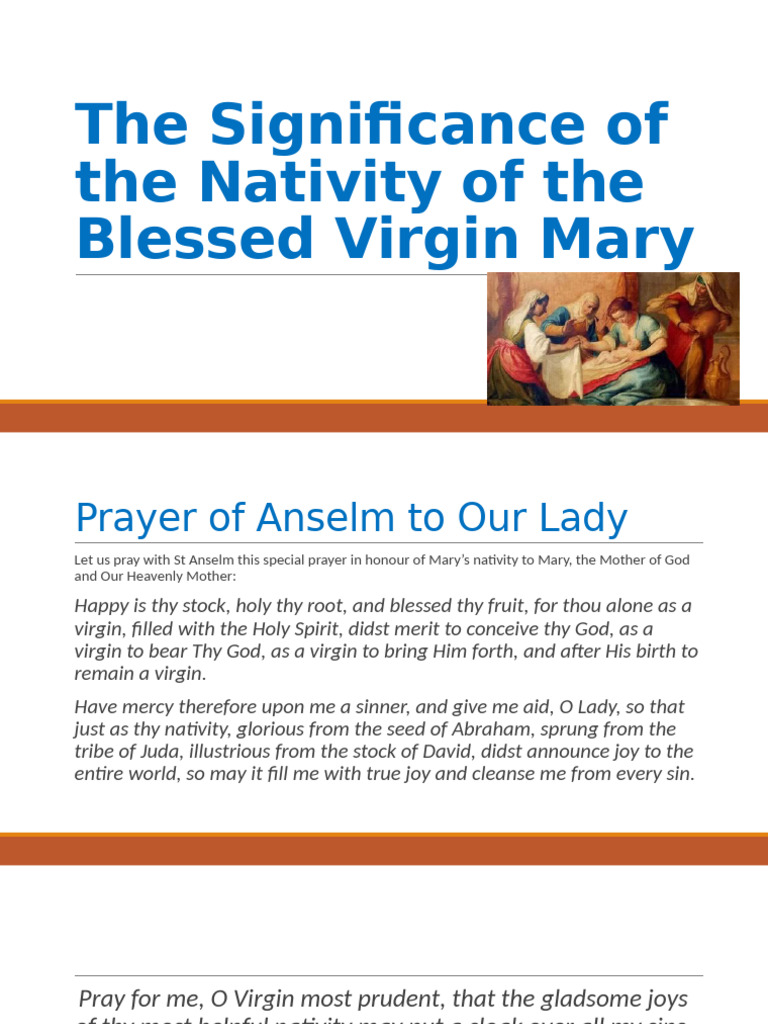 Significance of Mary's Nativity | PDF | Mary, Mother Of Jesus ...
