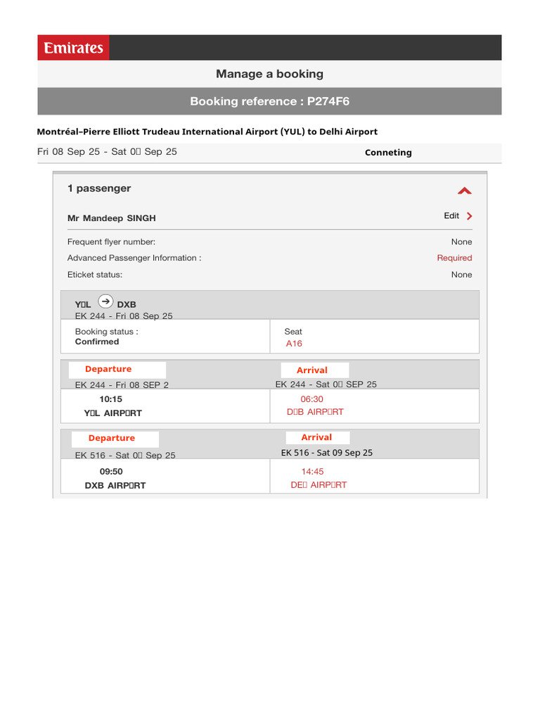 EK 244 and EK 512 Flight Status | PDF | Transport | Aviation