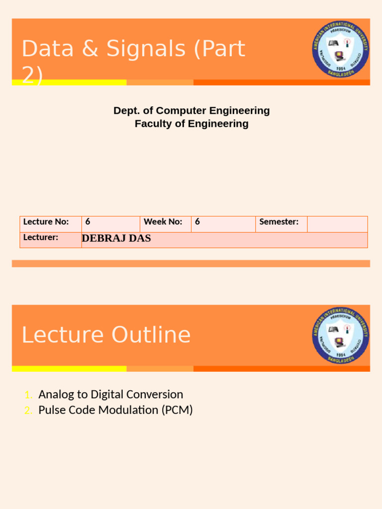Data Communication: PCM and Conversion | PDF | Sampling (Signal ...