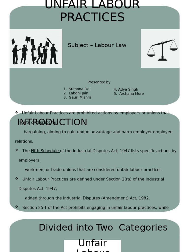 Understanding Unfair Labour Practices | PDF | Strike Action ...