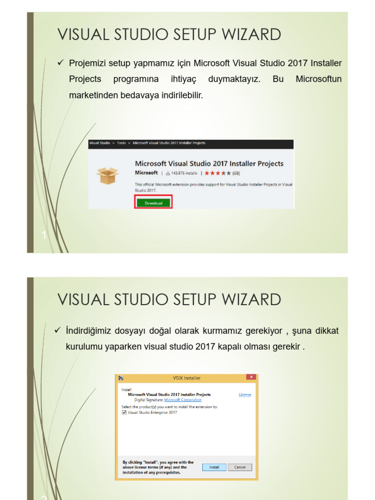 Setup Wizard Oluşturma | PDF