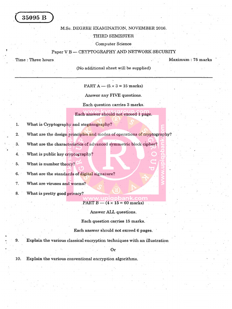 Cryptography and Network Security - Image - .Marked 2 | PDF