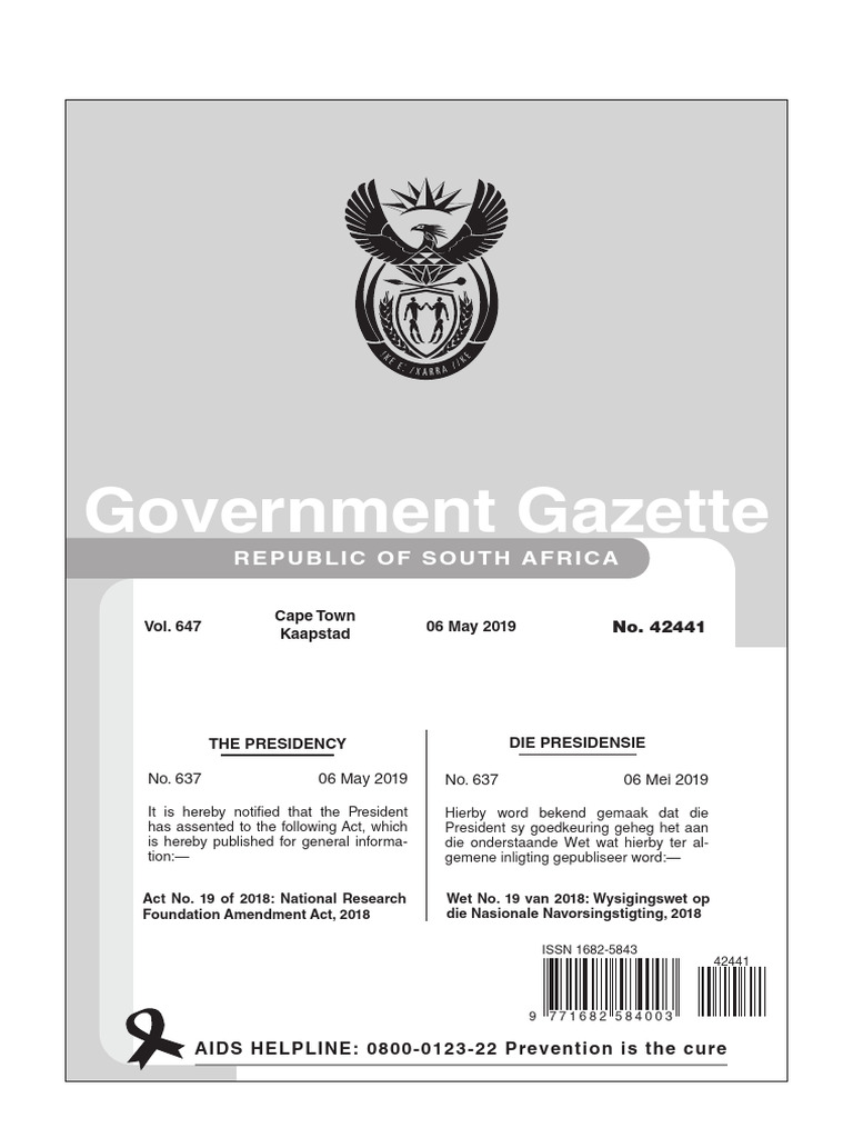 Government Gazette: Republic of South Africa | PDF | Science | Inquiry