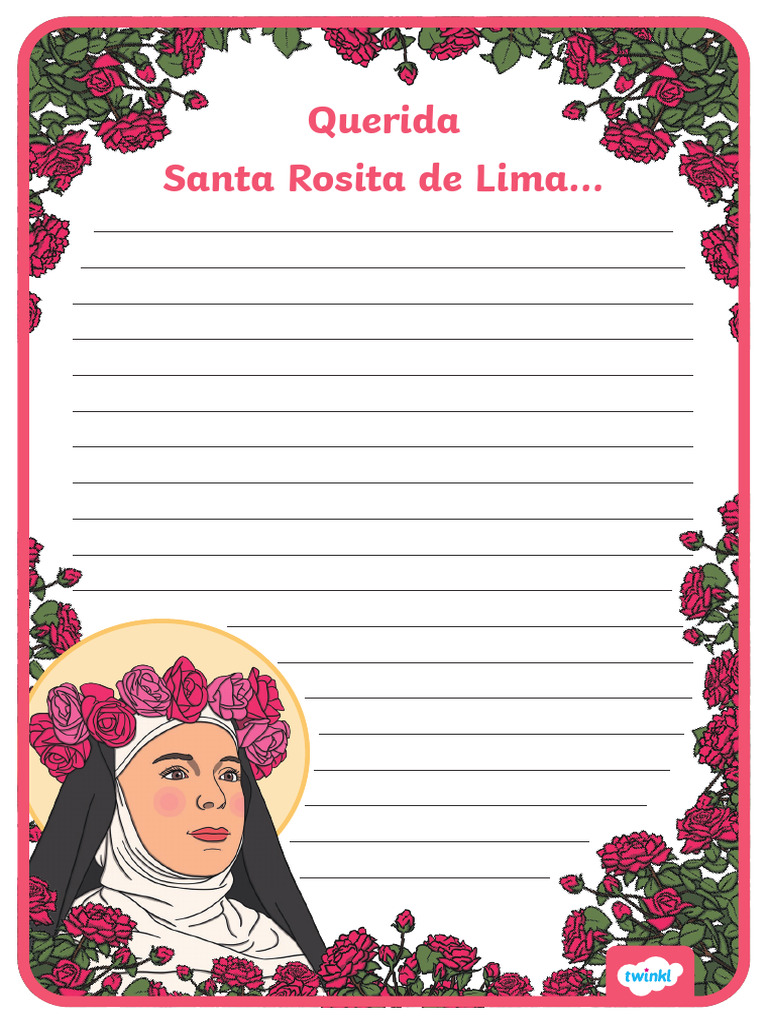 Carta a Santa Rosa de Lima para Imprimir | PDF