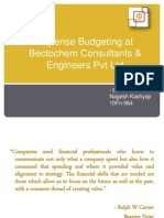 Expense Budgeting at Bectochem Consultants & Engineers PVT LTD