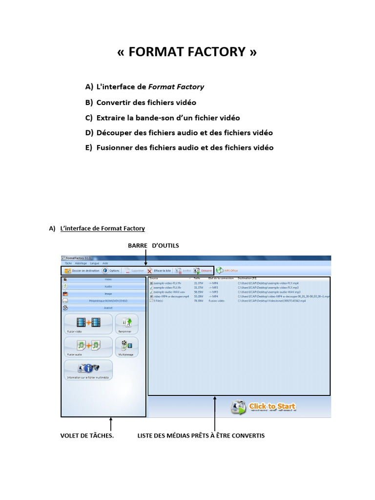 Guide d'utilisation de Format Factory | PDF | Fichier informatique | MP3