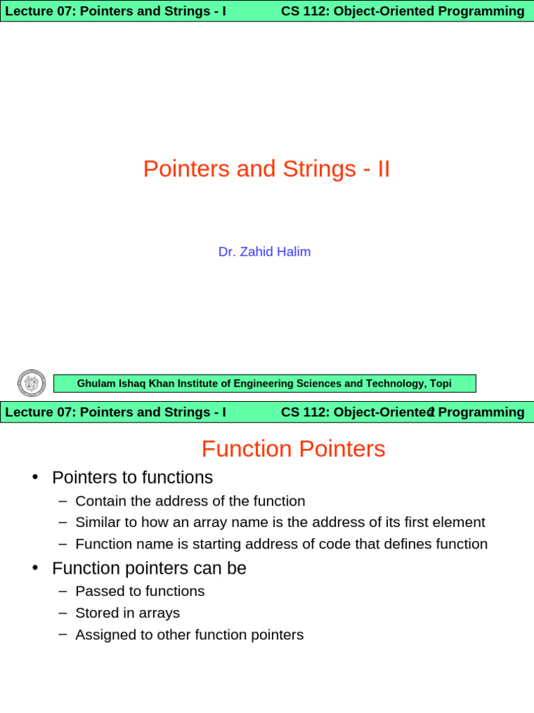 Pointers and Strings in C++ Programming | PDF | Pointer (Computer ...
