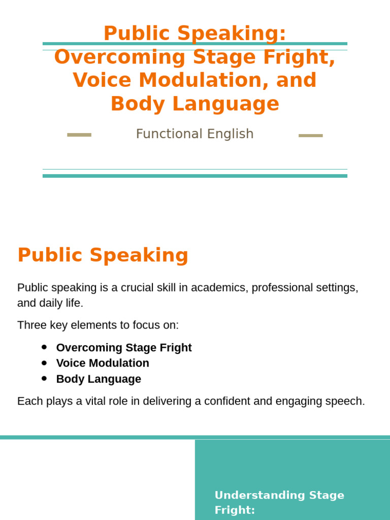 Mastering Public Speaking Skills | PDF | Body Language | Public Speaking