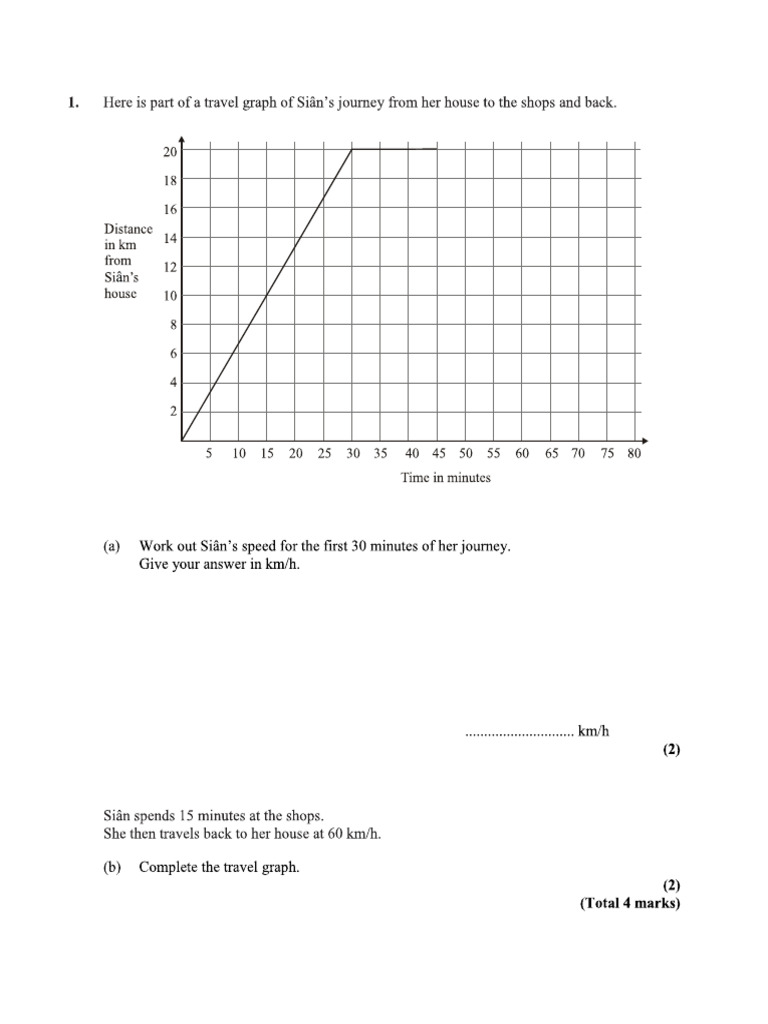 Distance Time Graphs | PDF