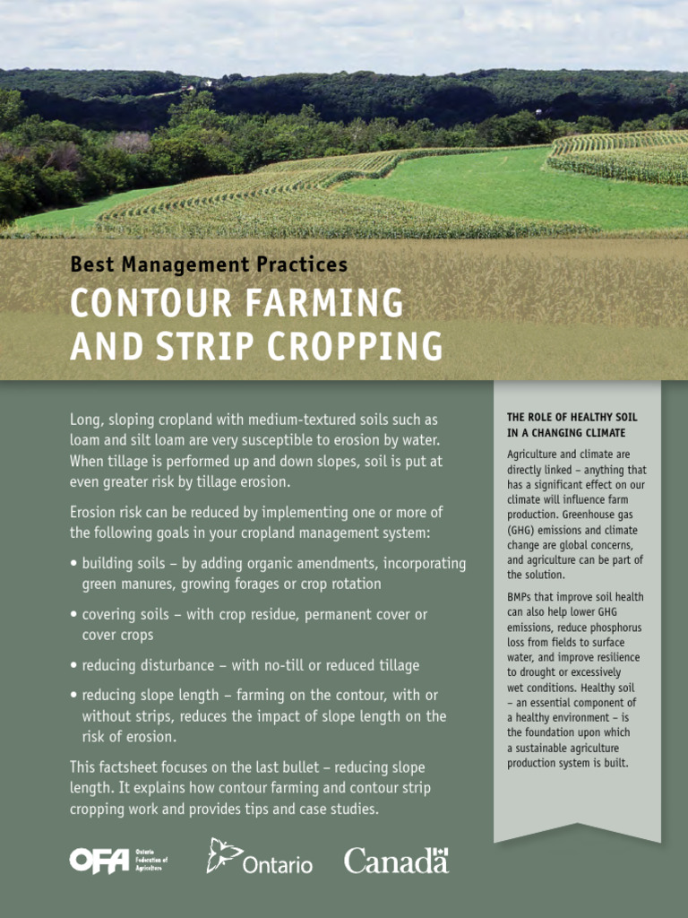 Contour Farming and Soil Conservation | PDF | Erosion | Surface Runoff