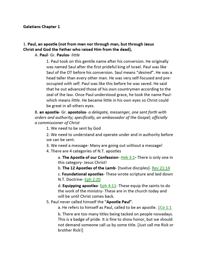 Understanding Paul's Apostleship in Galatians | PDF | Paul The Apostle ...