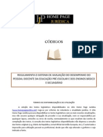 Regulamento Avaliação Pessoal Docente