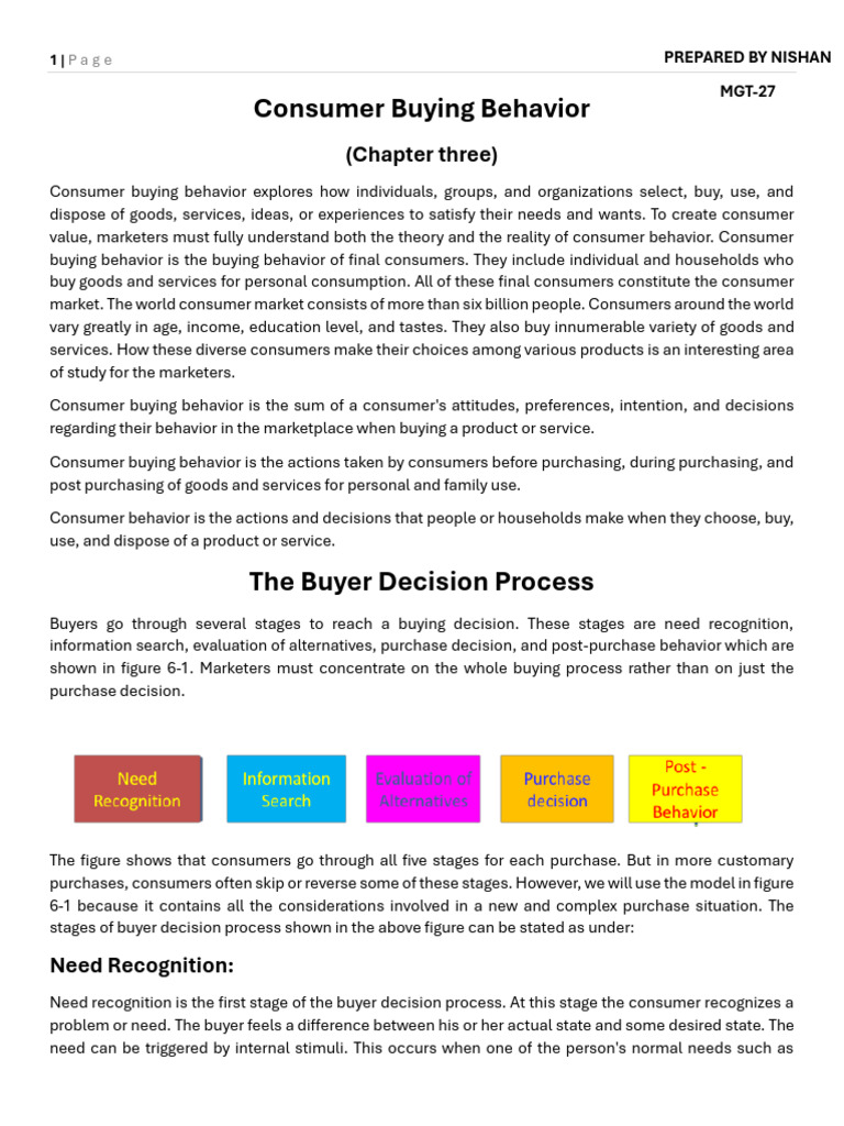 Consumer Buying Behaviour | PDF | Attitude (Psychology) | Motivation