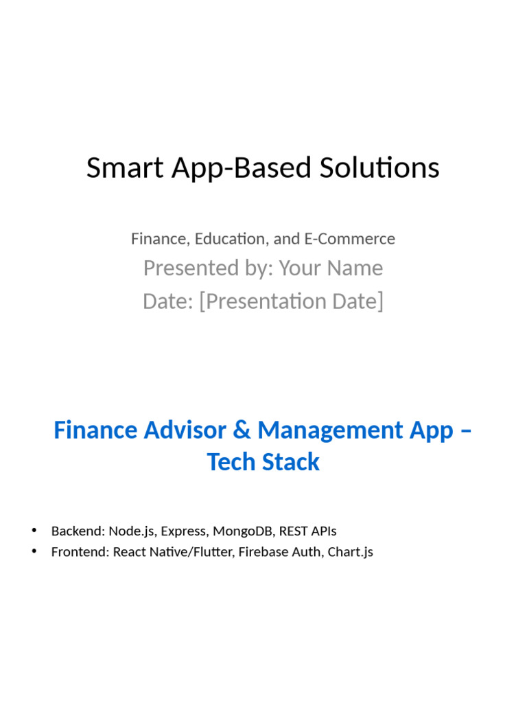 Smart App Solutions Designed Presentation | PDF