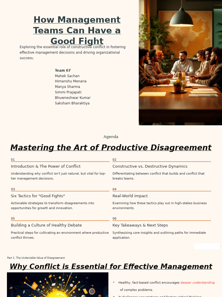 How Management Teams Can Have A Good Fight Updated | PDF | Consensus ...