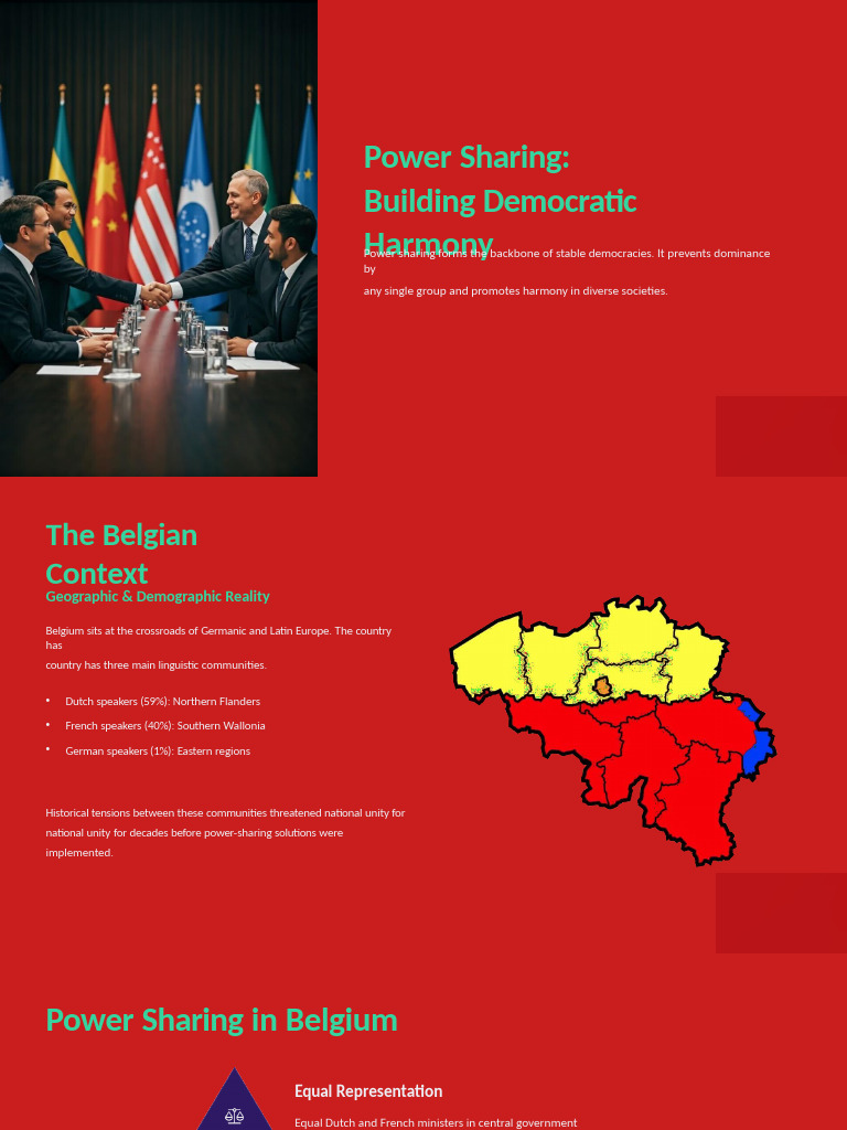 Power Sharing Building Democratic Harmony | PDF | Sri Lanka | Belgium