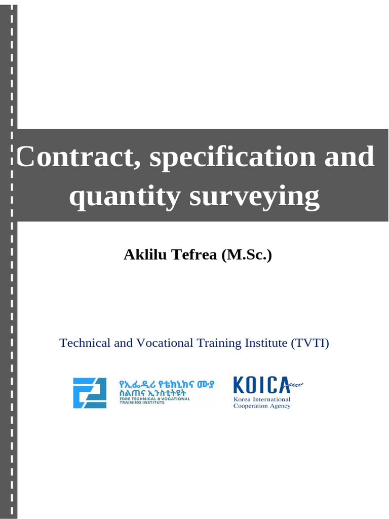 Contracting and Quantity Surveying Guide | PDF | Transport ...