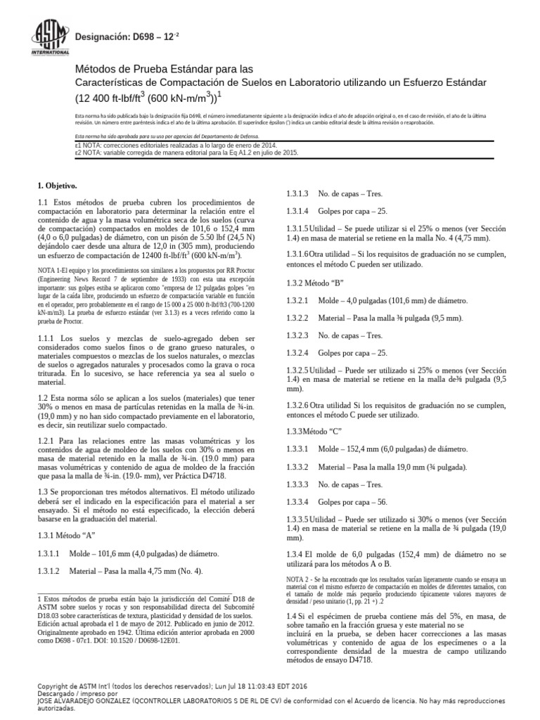 5.astm D698 2012 | PDF