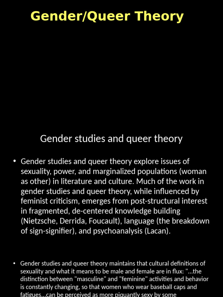 Gender Queer Theory The Conversion | PDF | Gender Studies | Gender