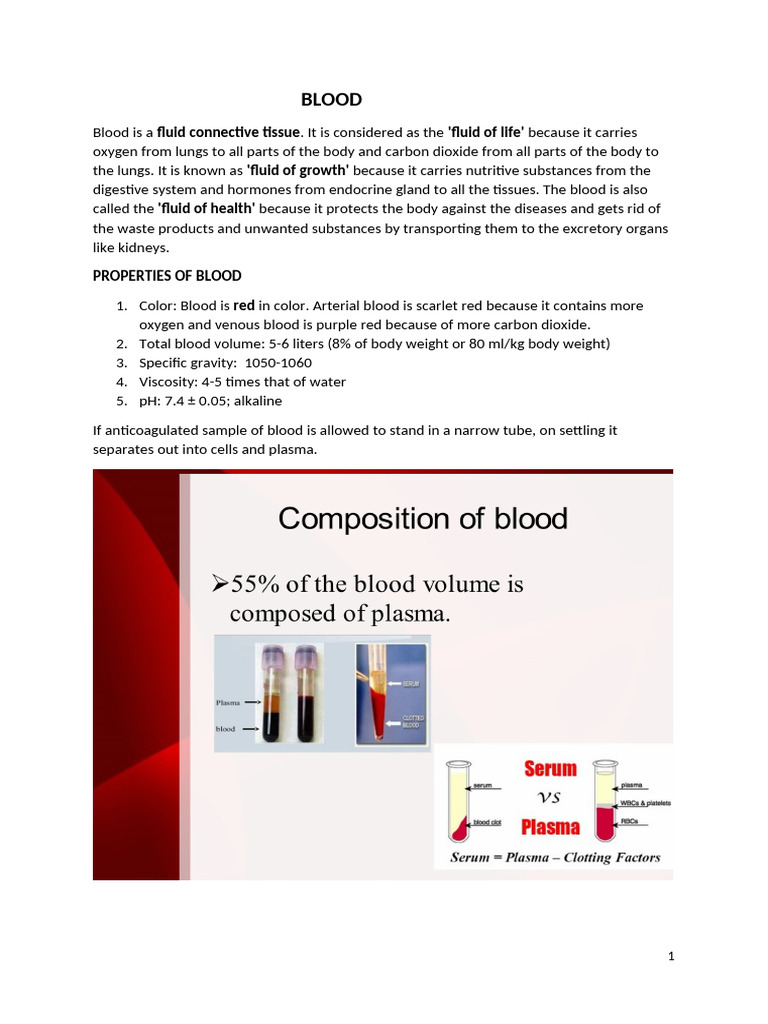 Blood Components from Centrifugation | PDF | Red Blood Cell | Blood Plasma