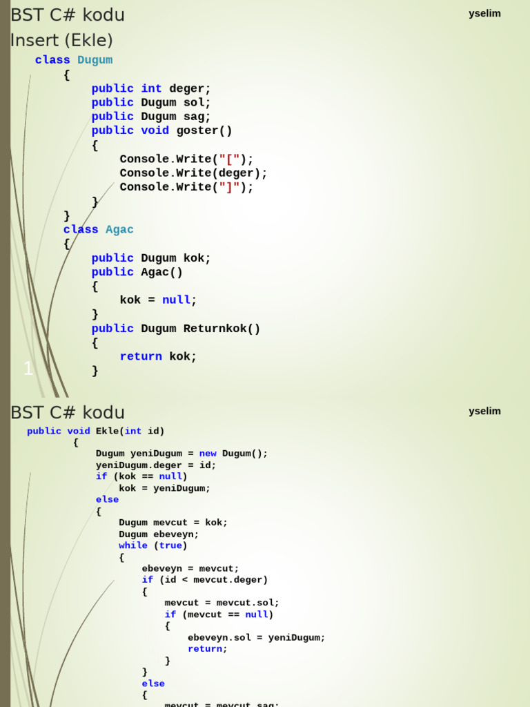 C# Binary Search Tree Implementation | PDF | Computer Data | Software ...