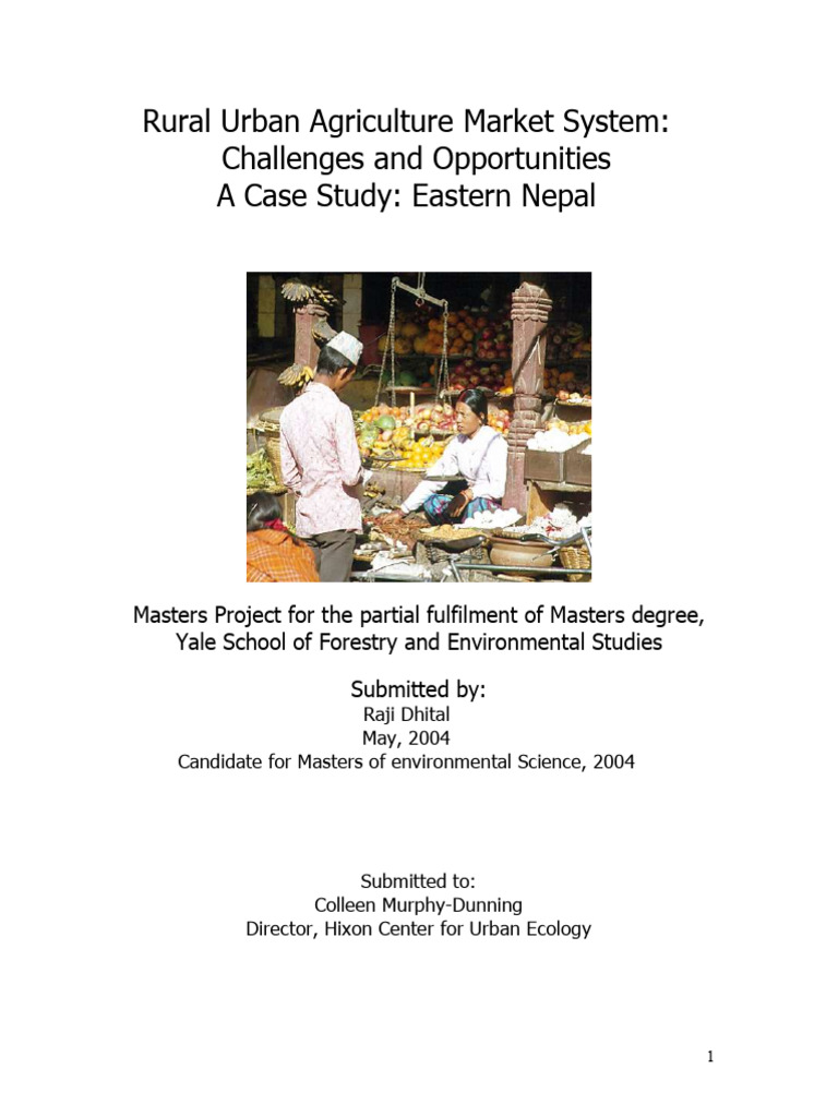 Rural-Urban Agriculture in Nepal | PDF | Agriculture | Market (Economics)