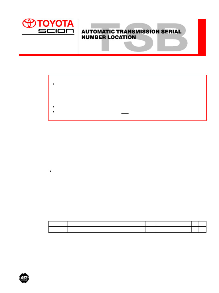 Automatic Transmission Serial Numbers | PDF | Automotive Technologies ...