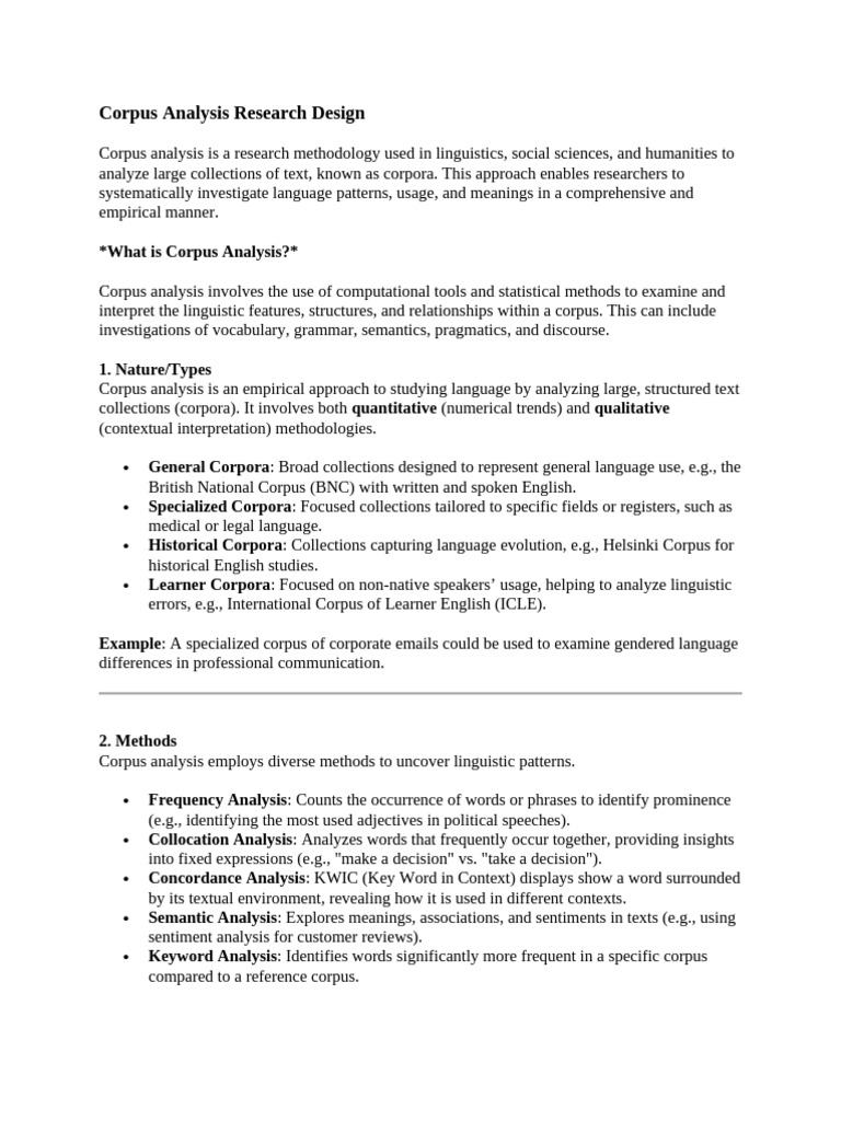 Understanding Corpus Analysis Methods | PDF | Linguistics | Word