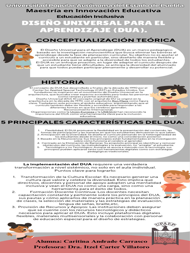 Infografía sobre el DUA en Educación | PDF | Plan de estudios | Maestros