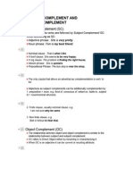 Subject Complement and Object Complement