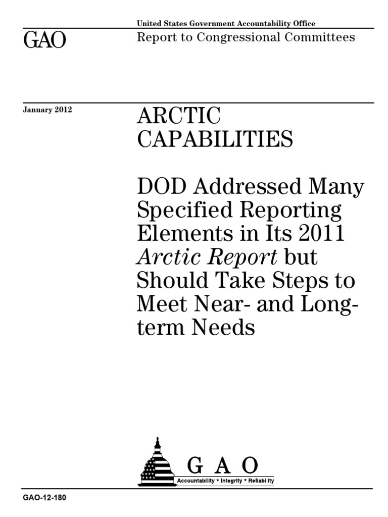 Gao 12 180 Arctic Capabilities | PDF | United States Department Of ...