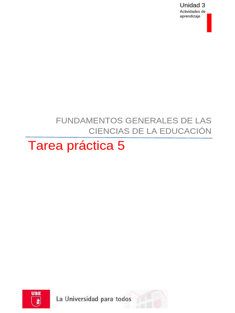 Tarea Practica 5 | PDF | Aprendizaje | Enseñando