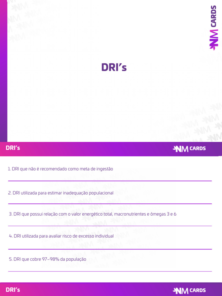 Entendendo os DRI's e Suas Aplicações | PDF