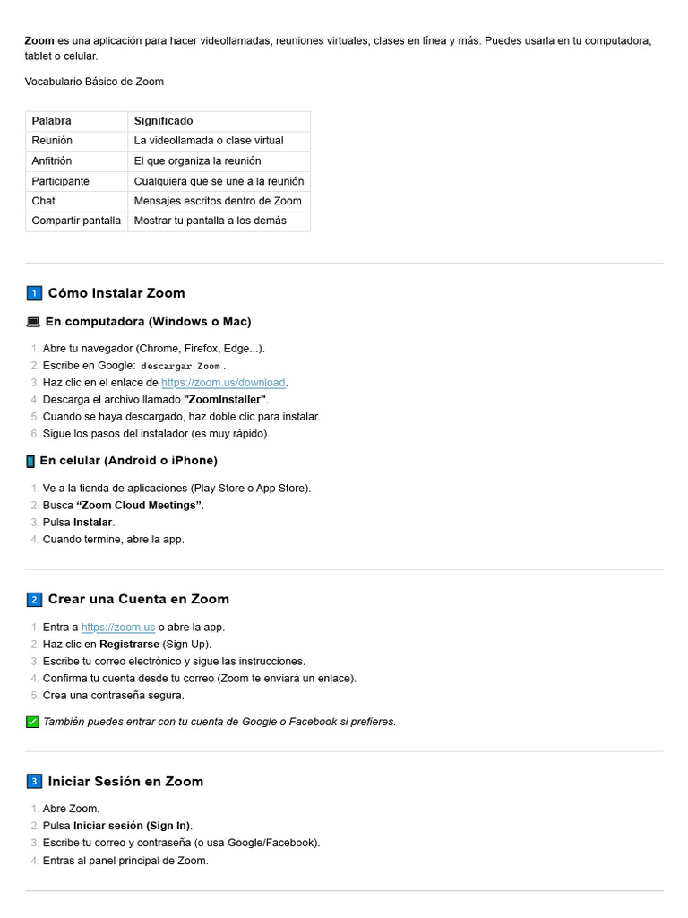 Guía para Usar Zoom Efectivamente | PDF | Chat en linea | Aplicación movil